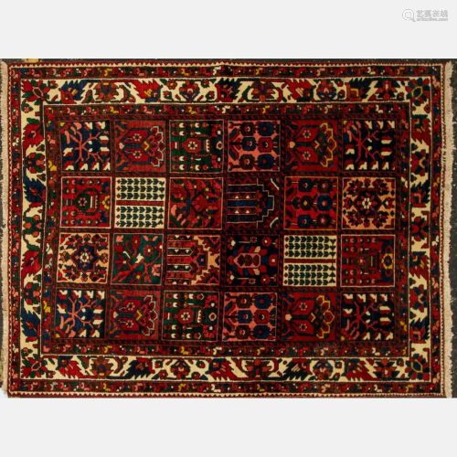 Antique Persian Bakhtiari Wool Rug
