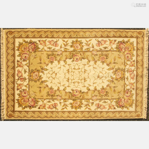 Sino Persian Tabriz Silk and Wool Rug