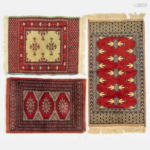 Three Pakistani Turkoman Bokara Wool Rugs