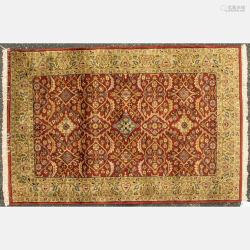 Indo Persian Tabriz Wool Rug