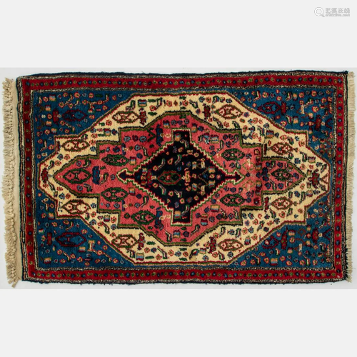 Persian Bijar Wool Rug,