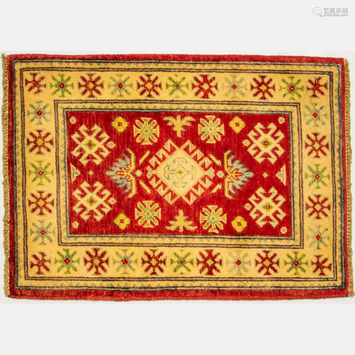 Afghani Caucasian Kazak Wool Rug