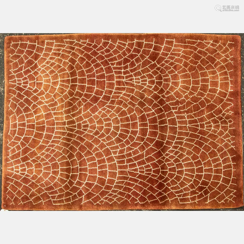 Indo Mid Century Modern Wool Rug