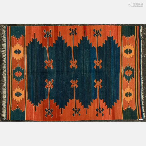 Turkish Caucasian Kilim Wool Rug