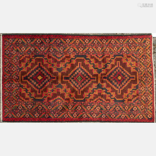 Persian Birjand Wool Rug,