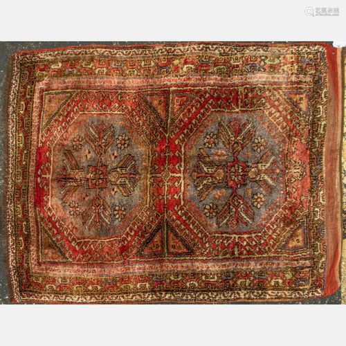 Antique Caucasian Kazak Wool Rug