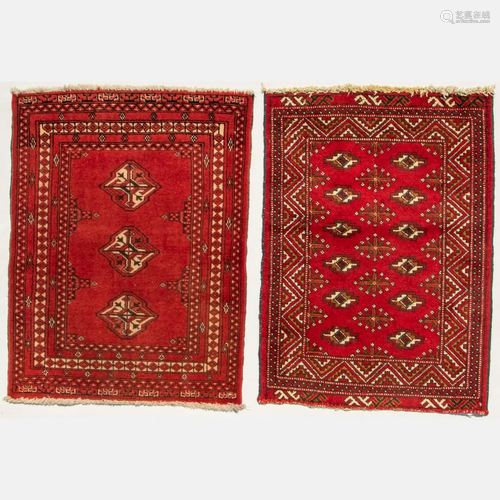 Two Persian Turkoman Wool Rugs