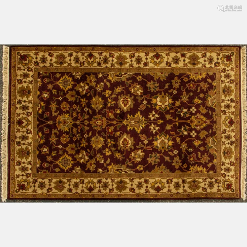 Indo Persian Tabriz Wool Rug