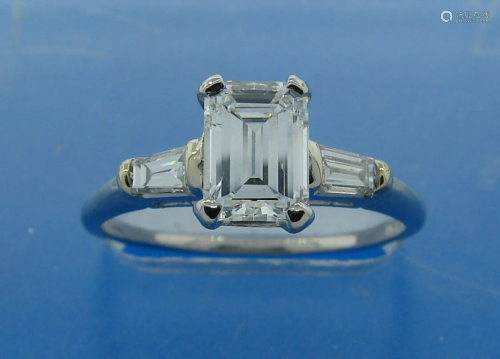 0.98-ct DIAMOND PLATINUM RING F VVS2 GIA - Her Answer