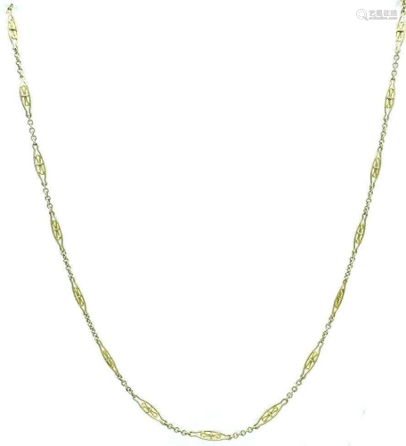 Antique Victorian 10K Yellow Gold Chain Necklace