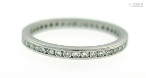 Art Deco Diamond Platinum ETERNITY BAND RING WEDDING