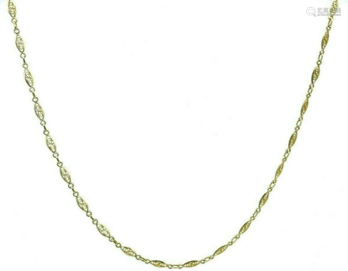 Antique Victorian 18K Yellow Gold Chain Necklace 18.5