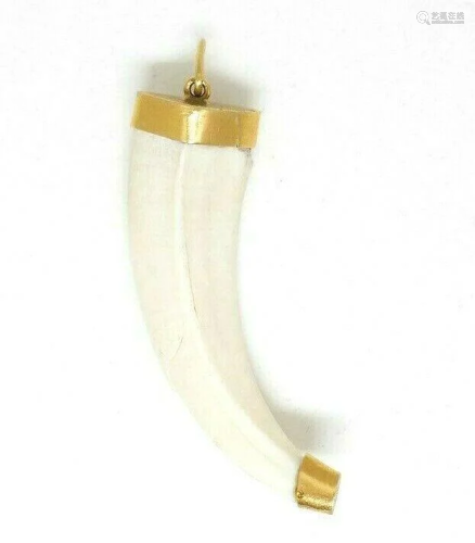 14K Yellow Gold Tooth Pendant