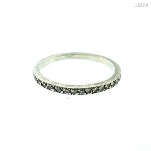 ANTIQUE Platinum & Rose Cut Diamond Band Circa 1900s