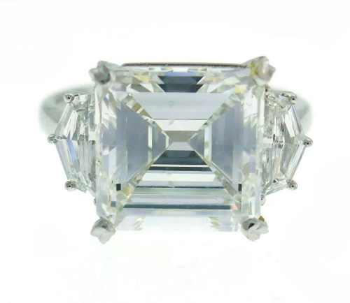 Sophia D Diamond Platinum Ring 5.08 Carat Square