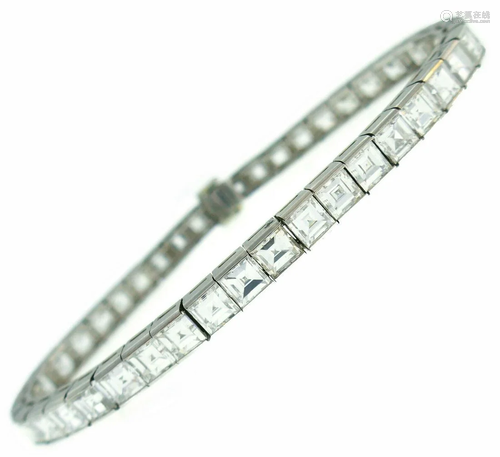 BOUCHERON Diamond Platinum Tennis Line BRACELET 15.40