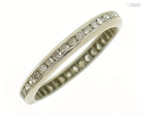 Diamond Platinum Eternity BAND Ring Art Deco Single Cut