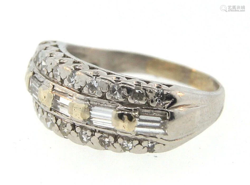 GORGEOUS Platinum & Diamond Ring Circa 1950s!