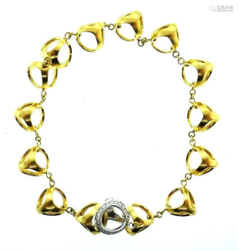 DI MODOLO Italy 18k Yellow & White Gold & Diamond