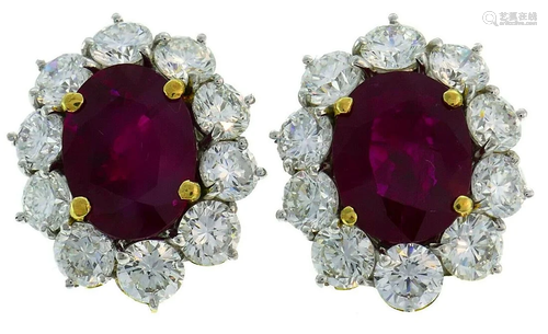 Ruby Diamond Platinum EARRINGS Studs AGL Reports