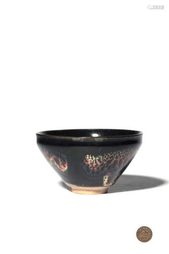 chinese colored spot porcelain jian bowl