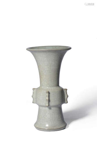 chinese guan-type glazed porcelain gu vase