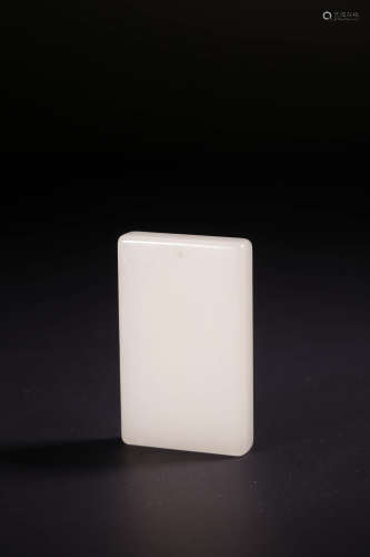 chinese white jade tablet