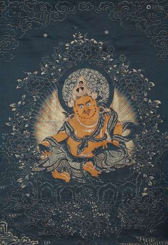 chinese kesy thangka of sakyamuni