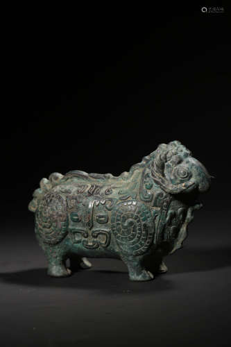 chinese bronze goat ornament