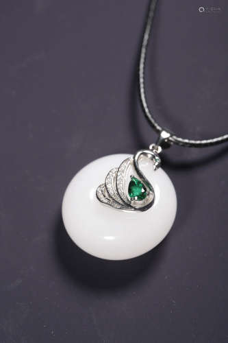 chinese white jade pendant