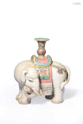 chinese famille rose porcelain candlestick