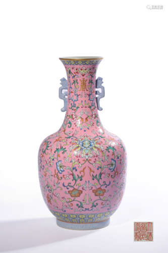 chinese famille rose porcelain vase