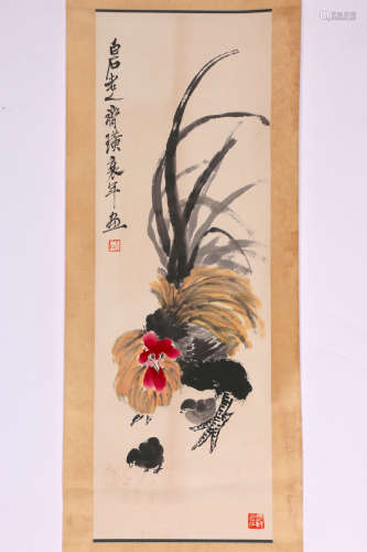 Rooster by Qi Baishi