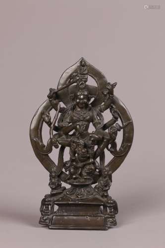Alloy Copper Statue of Avalokitesvara with Eight Arms