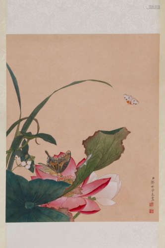 Lotus and Butterflies by Lang Shining