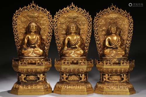 Statues of Triratna Buddhas