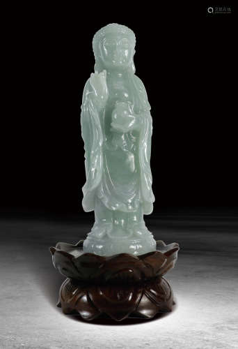 翡翠雕釋迦摩尼佛像