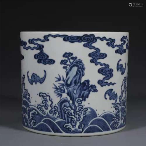 A QING DYNASTY YONGZHENG BLUE AND WHITE 