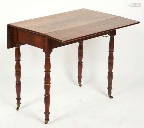 Petite table console d’appoint en acajou marqueté de filets ...