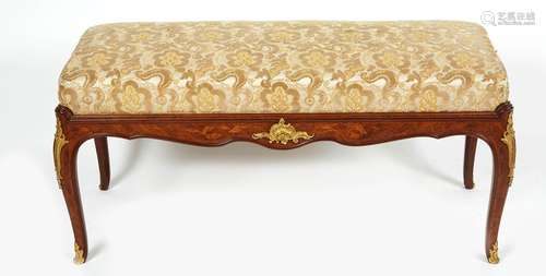 SORMANI PAUL (1817/1866).Banquette de style L. XV en bois de...