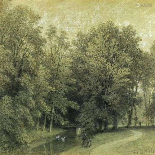 Charles PENSÉE (1799 - 1871) Parc de Mereville, Samedi à Dim...