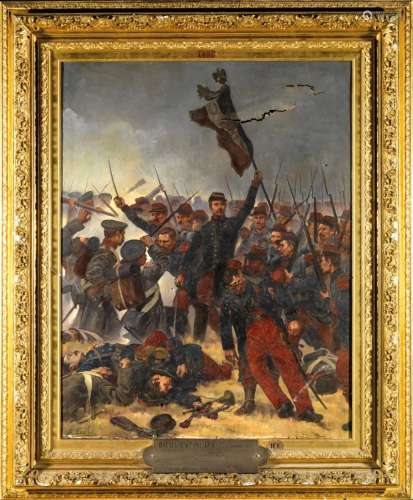 Jules ROUFFET (1862 - 1931) La bataille d'Inkerman Huile sur...