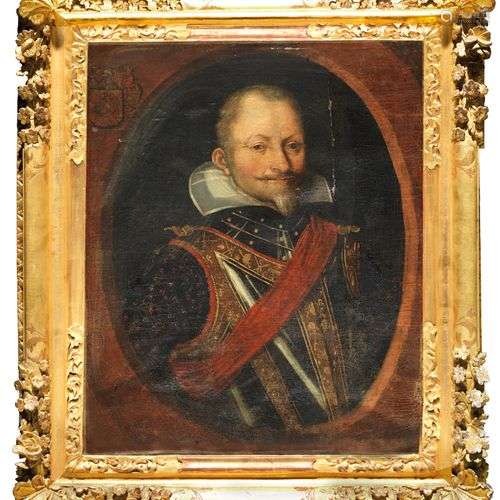 Ecole anglaise du XVIIe siècle Portrait d'Amiral Huile sur t...