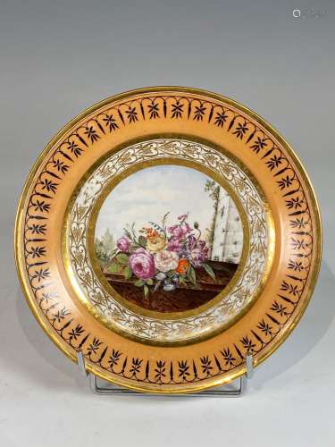 PARIS, Manufacture de Locré, Assiette en porcelaine. Epoque ...