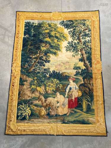Importante et très fine tapisserie en laine et soie, Lille, ...