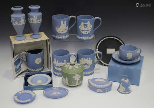 A large mixed group of Wedgwood jasperwares, 20th century, m...