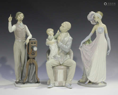 Three Lladro figures, comprising Say Cheese, No. 5195, The G...
