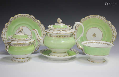 A John Ridgway porcelain part tea service, circa 1835-40, wi...