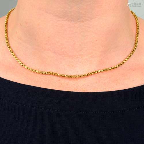 A chain necklace, by Fope.Italian marks, stamped 750.