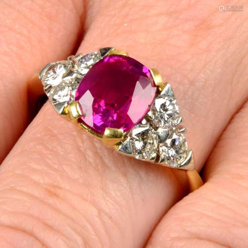 A Burma ruby ring,